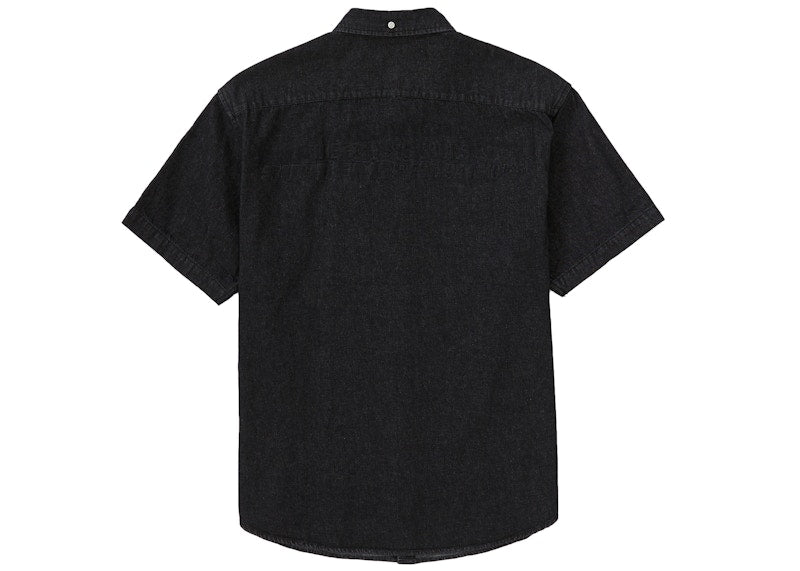 Supreme Embossed Denim S/S Shirt Black
