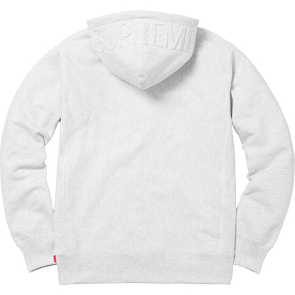 Supreme Embossed Logo Hooded Sweatshirt Ash Grey