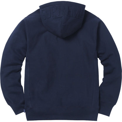 Supreme Embossed Logo Hooded Sweatshirt Navy