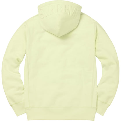 Supreme Embossed Logo Hooded Sweatshirt Pale Lime