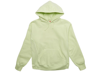 Supreme Embossed Logo Hooded Sweatshirt Pale Lime