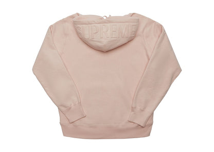 Supreme Embossed Logo Hooded Sweatshirt Pale Pink