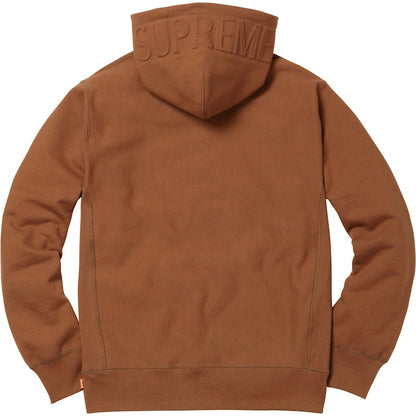 Supreme Embossed Logo Hooded Sweatshirt Rust