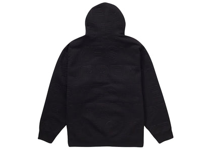 Supreme Embossed Logos Hooded Sweatshirt Black