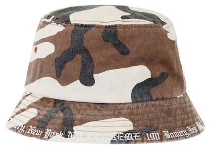 Supreme Embroidered Brim Crusher Brown Camo