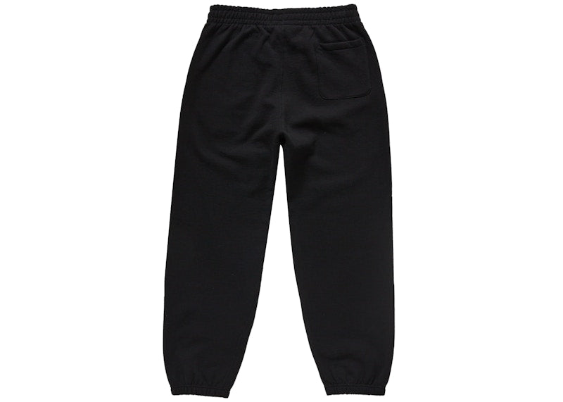 Supreme Embroidered Script Sweatpant Black