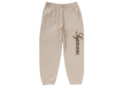 Supreme Embroidered Script Sweatpant Stone