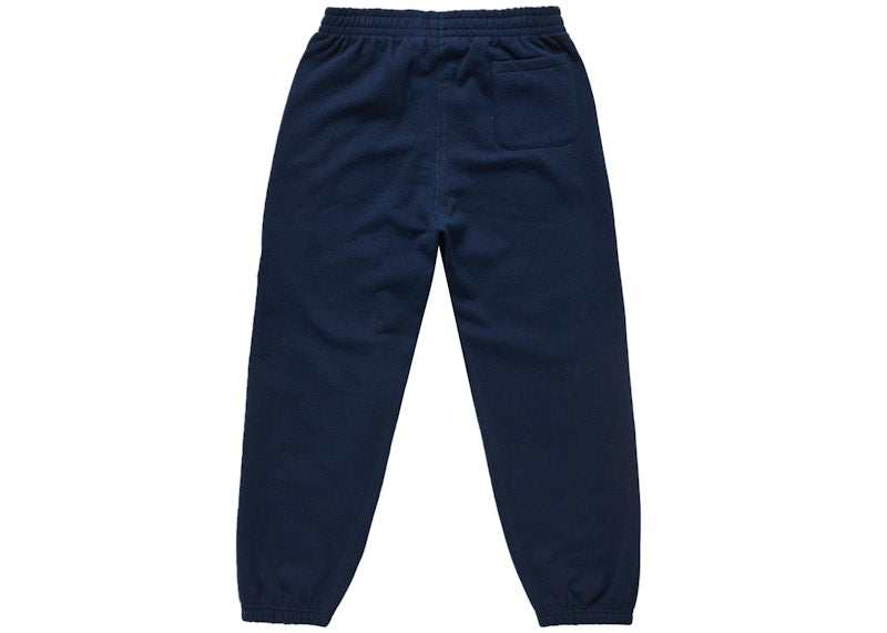 Supreme Embroidered Script Sweatpant Navy