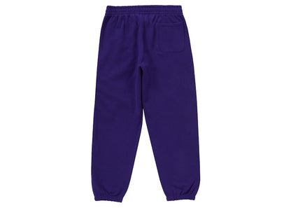 Supreme Embroidered Script Sweatpant Purple