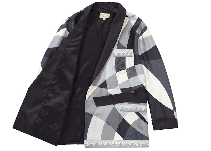 Supreme Emilio Pucci Silk Smoking Jacket Black
