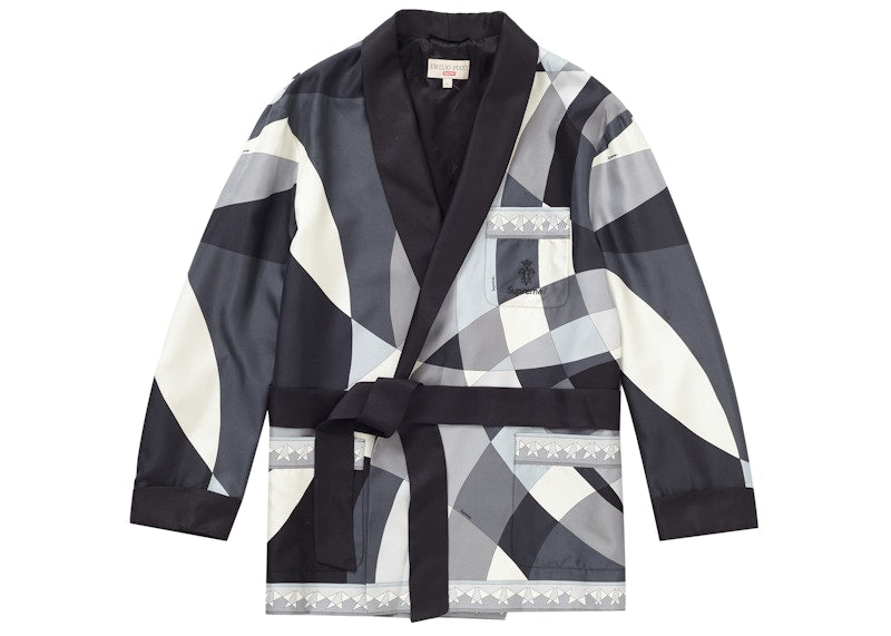 Supreme Emilio Pucci Silk Smoking Jacket Black