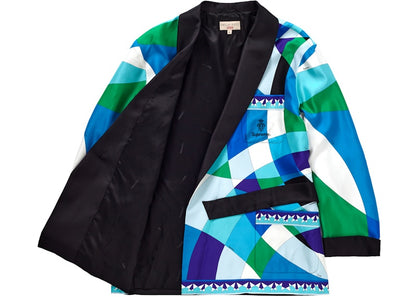 Supreme Emilio Pucci Silk Smoking Jacket Blue