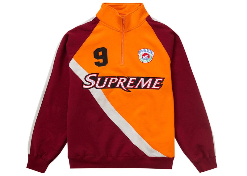 Supreme Equipé Half Zip Sweatshirt Dark Orange