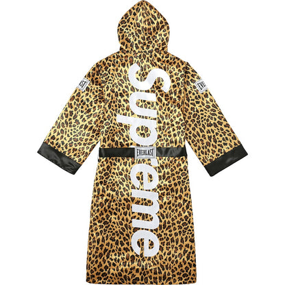 Supreme Everlast Satin Hooded Boxing Robe Leopard