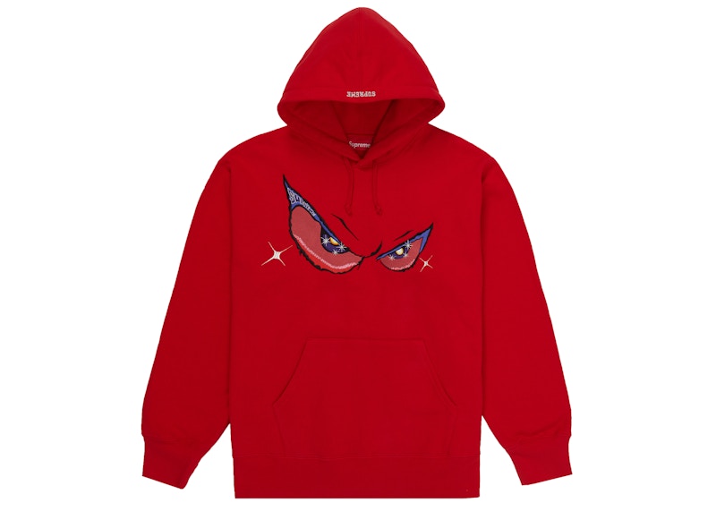 Supreme Eyes Hooded Sweatshirt Red