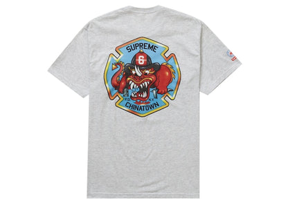Supreme FDNY Engine 9 Tee Ash Grey