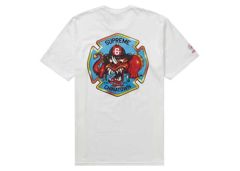 Supreme FDNY Engine 9 Tee White
