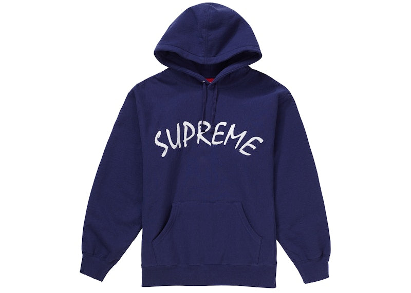 Supreme FTP Arc Hooded Sweatshirt Washed Navy
