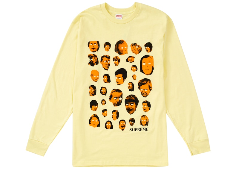 Supreme Faces L/S Tee Pale Yellow