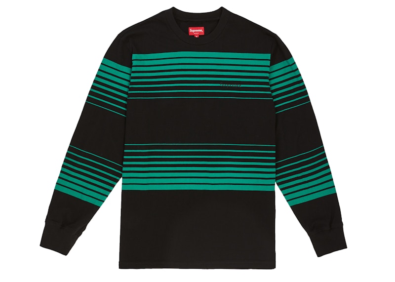 Supreme Fade Stripe L/S Top Black