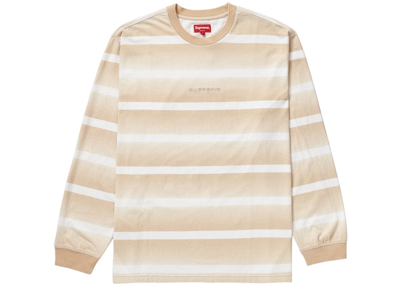 Supreme Fade Stripe L/S Top Tan