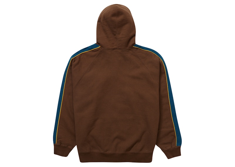 Supreme Falcon Raglan Zip Up Hooded Sweatshirt Natural