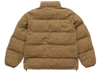 Supreme Fat Tip Jacquard Denim Puffer Jacket Olive