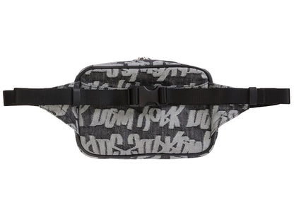 Supreme Fat Tip Jacquard Denim Waist Bag Black