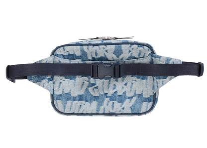Supreme Fat Tip Jacquard Denim Waist Bag Blue