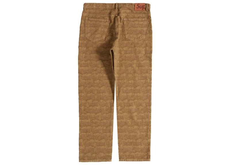 Supreme Fat Tip Jacquard Regular Jean Olive