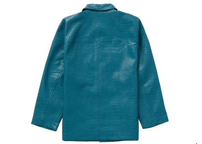 Supreme Faux Croc Car Coat Teal