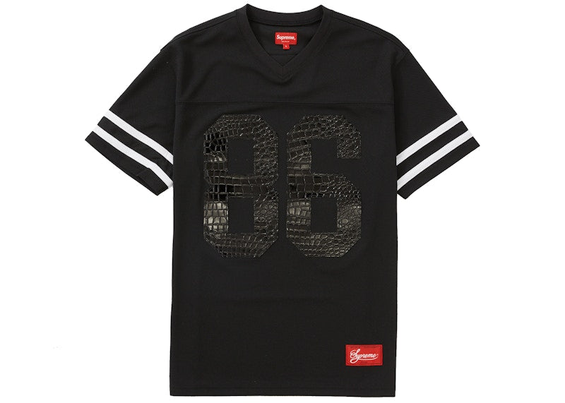 Supreme Faux Croc Football Jersey Black