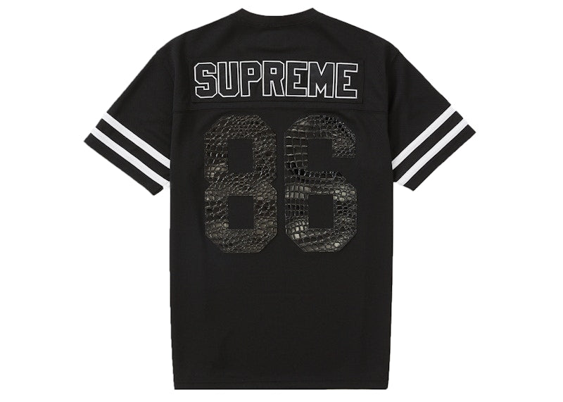 Supreme Faux Croc Football Jersey Black