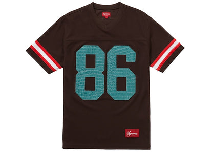 Supreme Faux Croc Football Jersey Brown