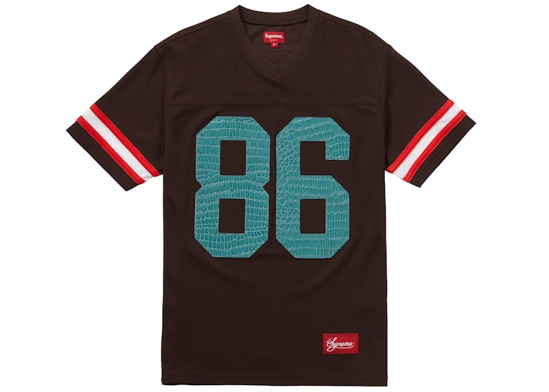 Supreme Faux Croc Football Jersey Brown
