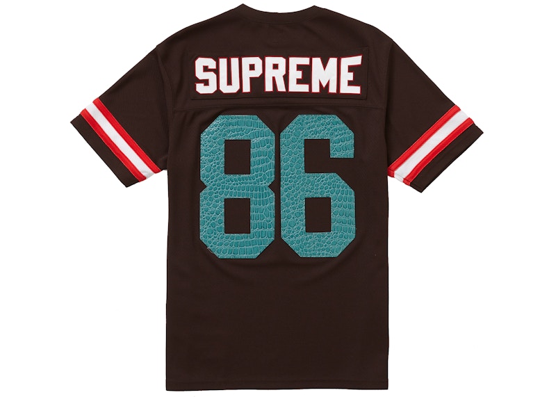 Supreme Faux Croc Football Jersey Brown