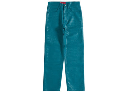 Supreme Faux Croc Painter Pant Teal
