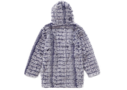 Supreme Faux Fur Hooded Coat Purple