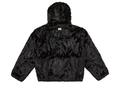 Supreme Faux Fur Hooded Jacket Black