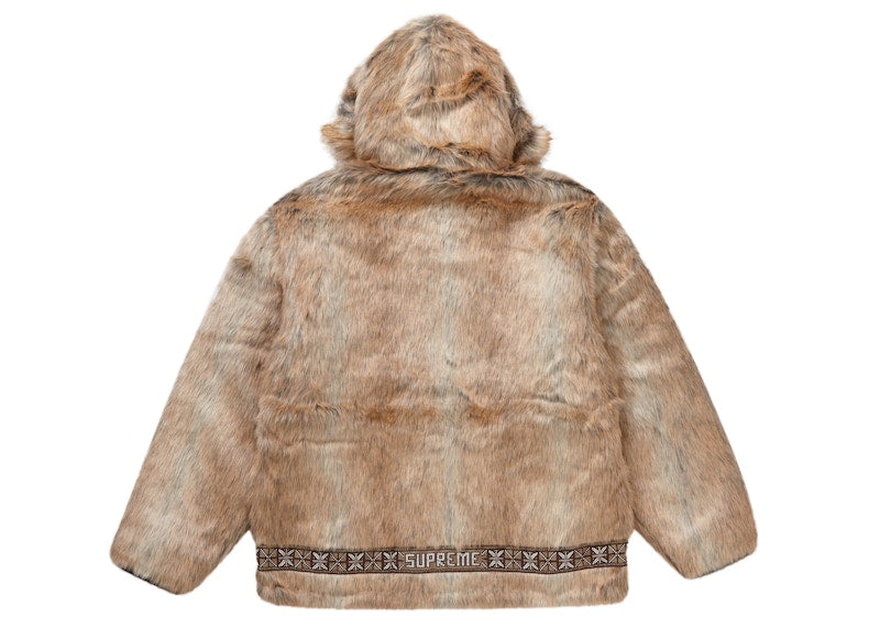 Supreme Faux Fur Parka Brown