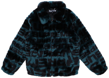 Supreme Faux Fur Repeater Bomber Dark Teal