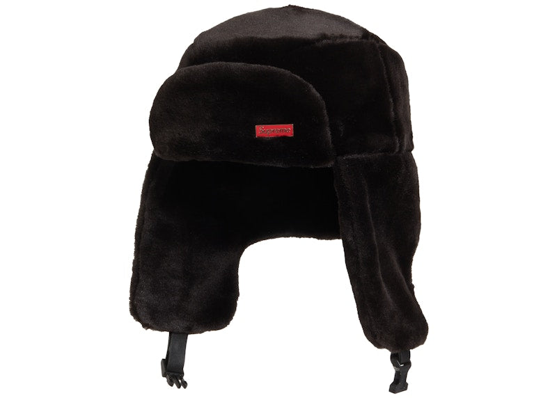 Supreme Faux Fur Ushanka Hat Black