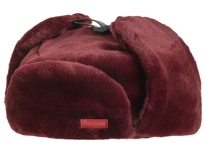 Supreme Faux Fur Ushanka Hat Burgundy