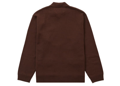 Supreme Faux Fur Zip Up Cardigan Brown