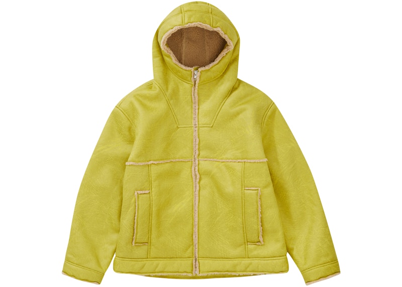 Supreme Faux Shearling Hooded Jacket (SS23) Citrus