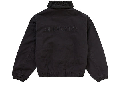 Supreme Faux Shearling Lined Bomber Jacket Black