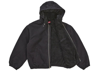 Supreme Faux Sherling Lined Bomber Jacket (FW25) Black