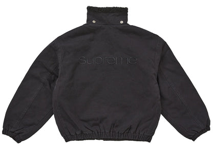 Supreme Faux Sherling Lined Bomber Jacket (FW25) Black