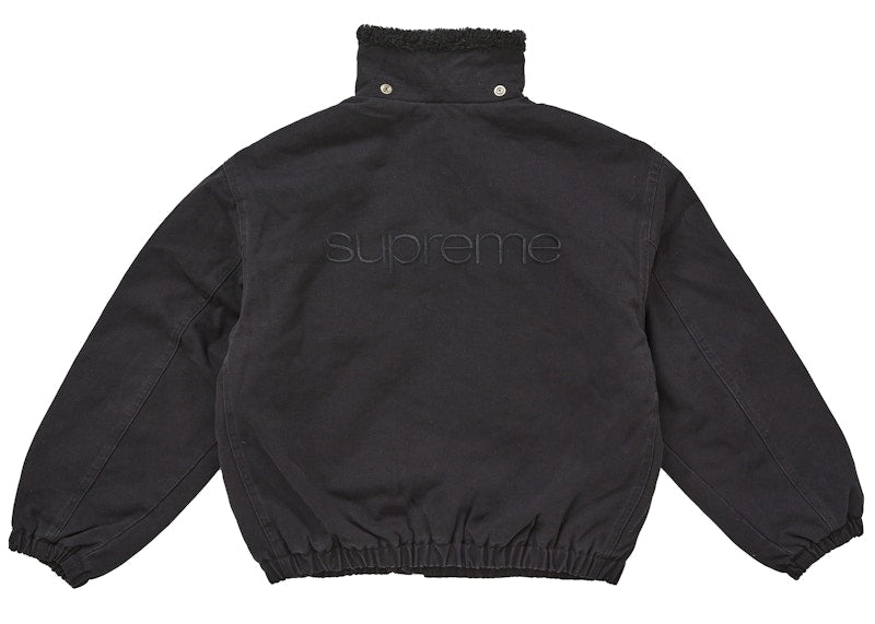 Supreme Faux Sherling Lined Bomber Jacket (FW25) Black