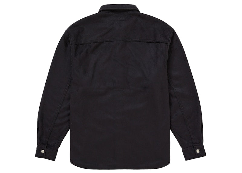 Supreme Faux Suede Snap Shirt Black